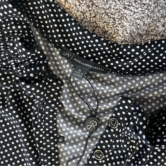 Adrianna Papell | Polka Dot Blouse - Picture 3 of 8
